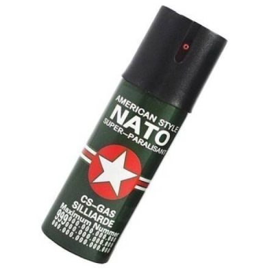 Spray de autoaparare Nato cu piper si capsaicina, jet dispersat, efect lacrimogen si inflamant, 60 ml