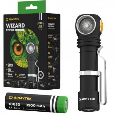 Lanterna frontala multifunctionala Armytek Wizard C2 PRO Magnet USB XHP50.2 lumina calda
